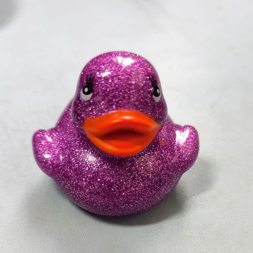 Purple Glitter Rubber Duck